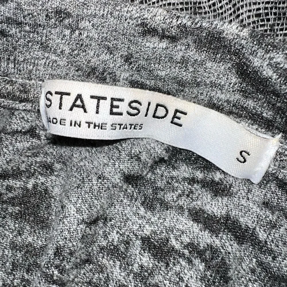 STATESIDE VELOUR/BURNOUT top, white and black, sporty and cute, hardly worn! - Picture 5 of 6